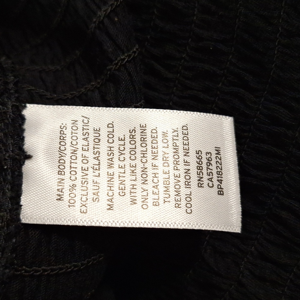 Nordstrom BP. Black Gathere Crop Top LG NWT *P - Picture 5 of 5